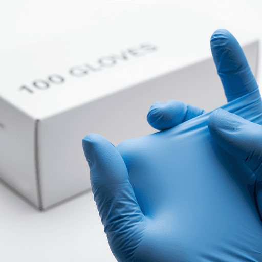Nitril-Einmalhandschuhe puderfrei blau — 100er Box (L) 2