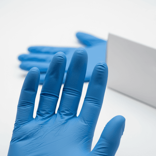 Nitril-Einmalhandschuhe puderfrei blau — 100er Box (M) 2